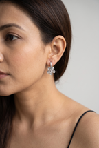 Silver Floral Earrings |Anti-Tarnish