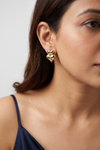 Multicolour Heart Stud Earrings | Anti-tarnish