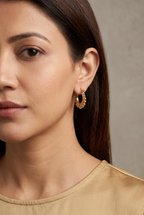 Gold Scallop Hoop Earrings | Anti-tarnish