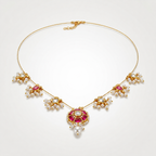 Gulnaar Jadau Pearl Chain