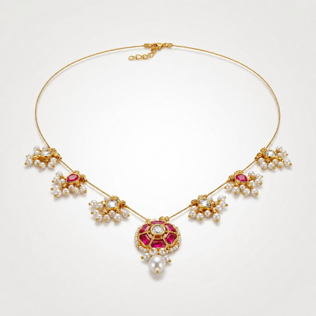 Gulnaar Jadau Pearl Chain