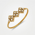 Gold Kundan Geometric Bracelet