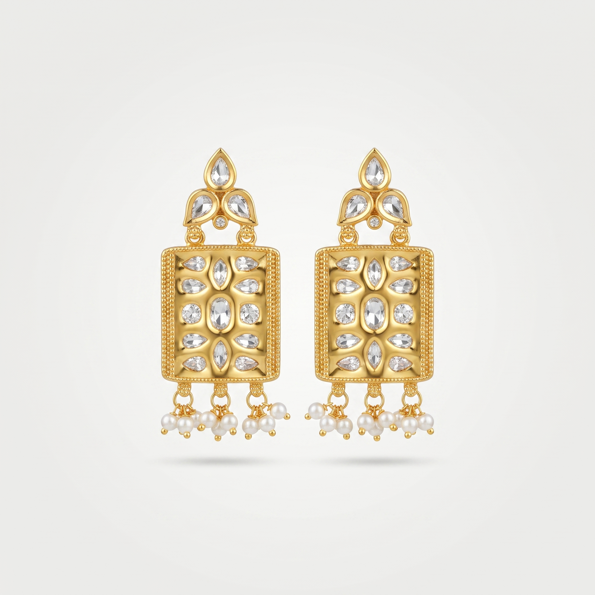 Rajsi Frame Kundan Earrings