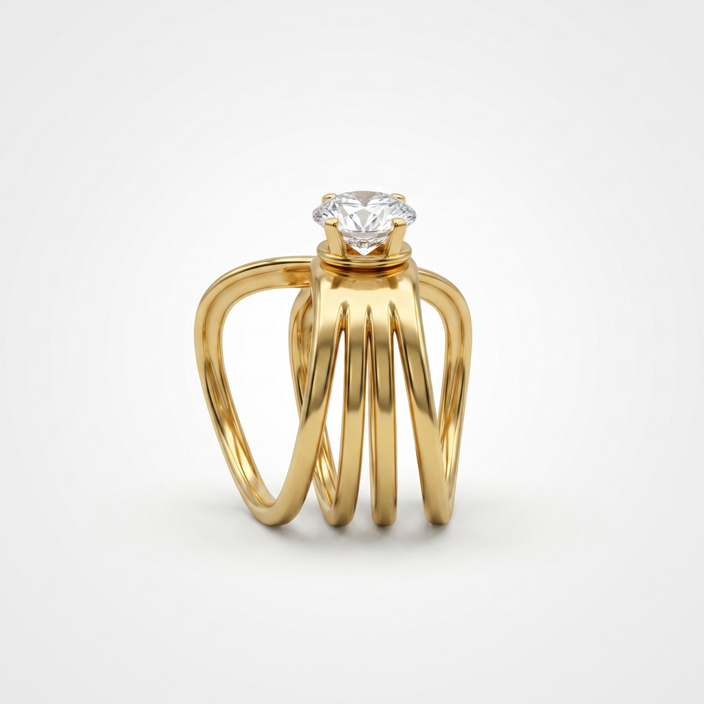 Celeste Solitaire Ring | Anti-Tarnish