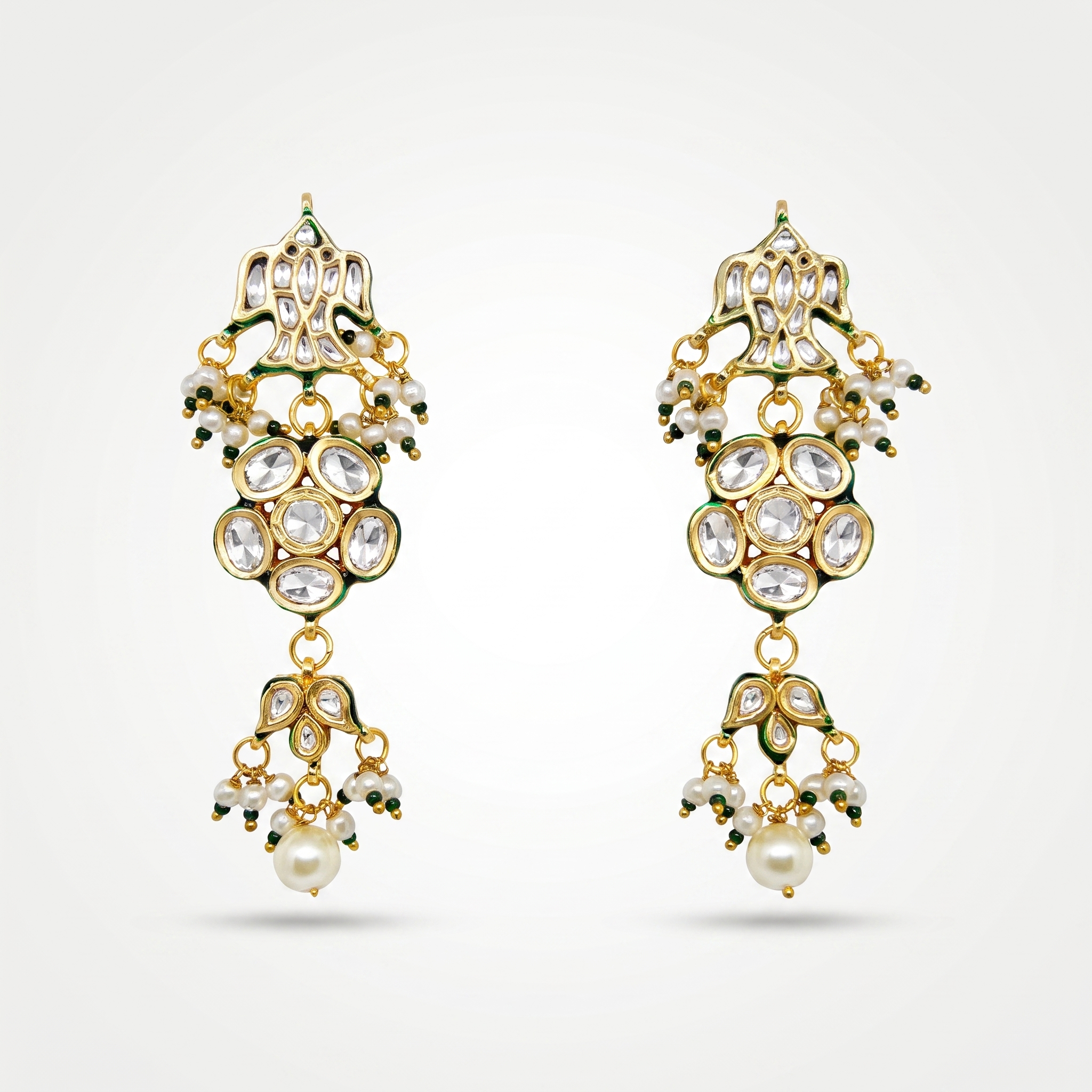 Noor Kundan Pearl Drop Earrings