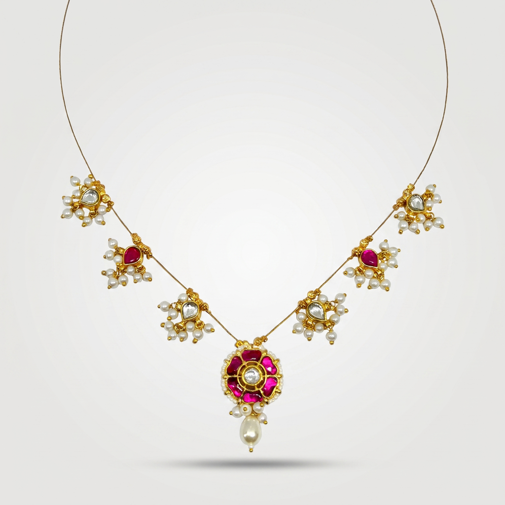Gulnaar Jadau Pearl Chain