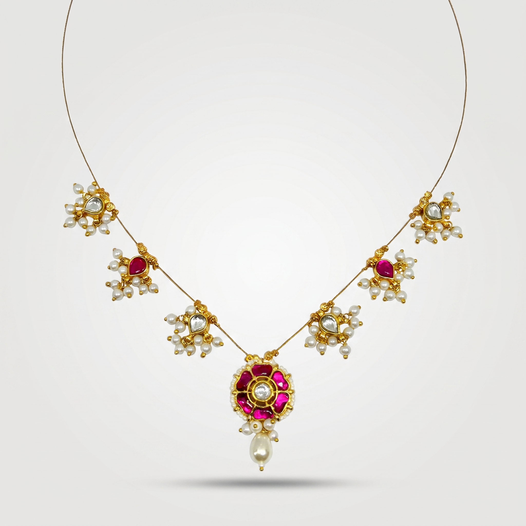 Gulnaar Jadau Pearl Chain