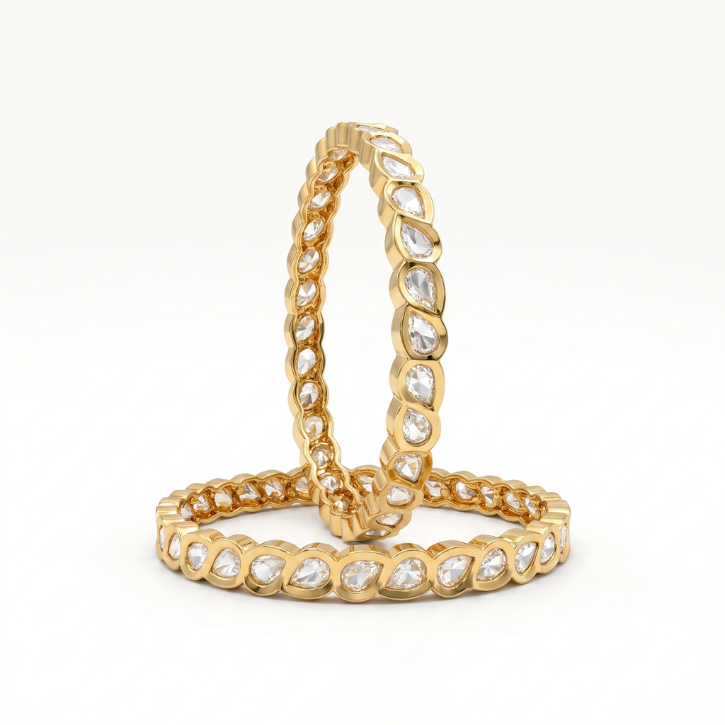 Pearl Dew Moissanite Bangles