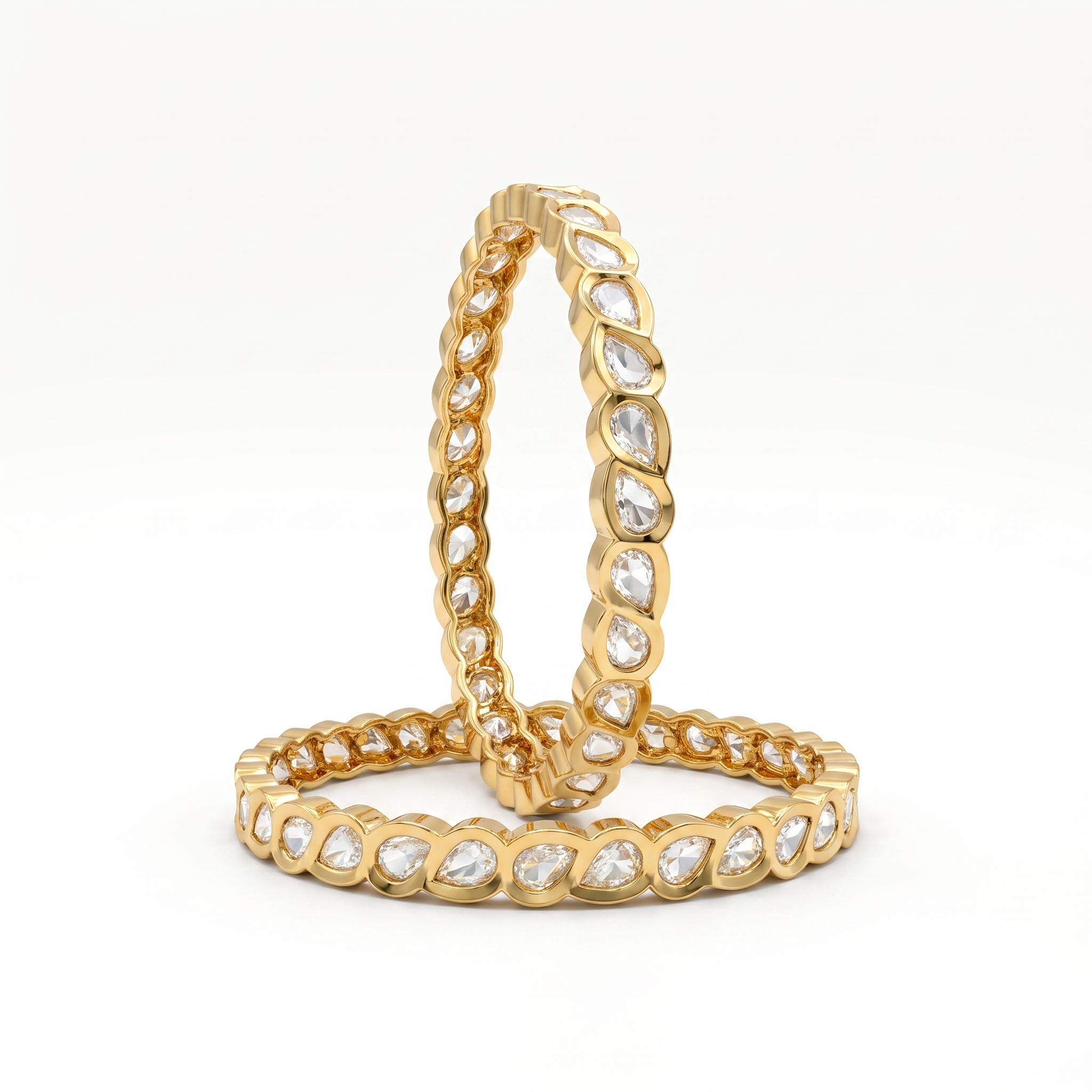 Pearl Dew Moissanite Bangles