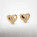 Amour Spark Heart Stud Earrings | Anti-Tarnish