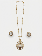 Sunburst Moissanite Pendant Set