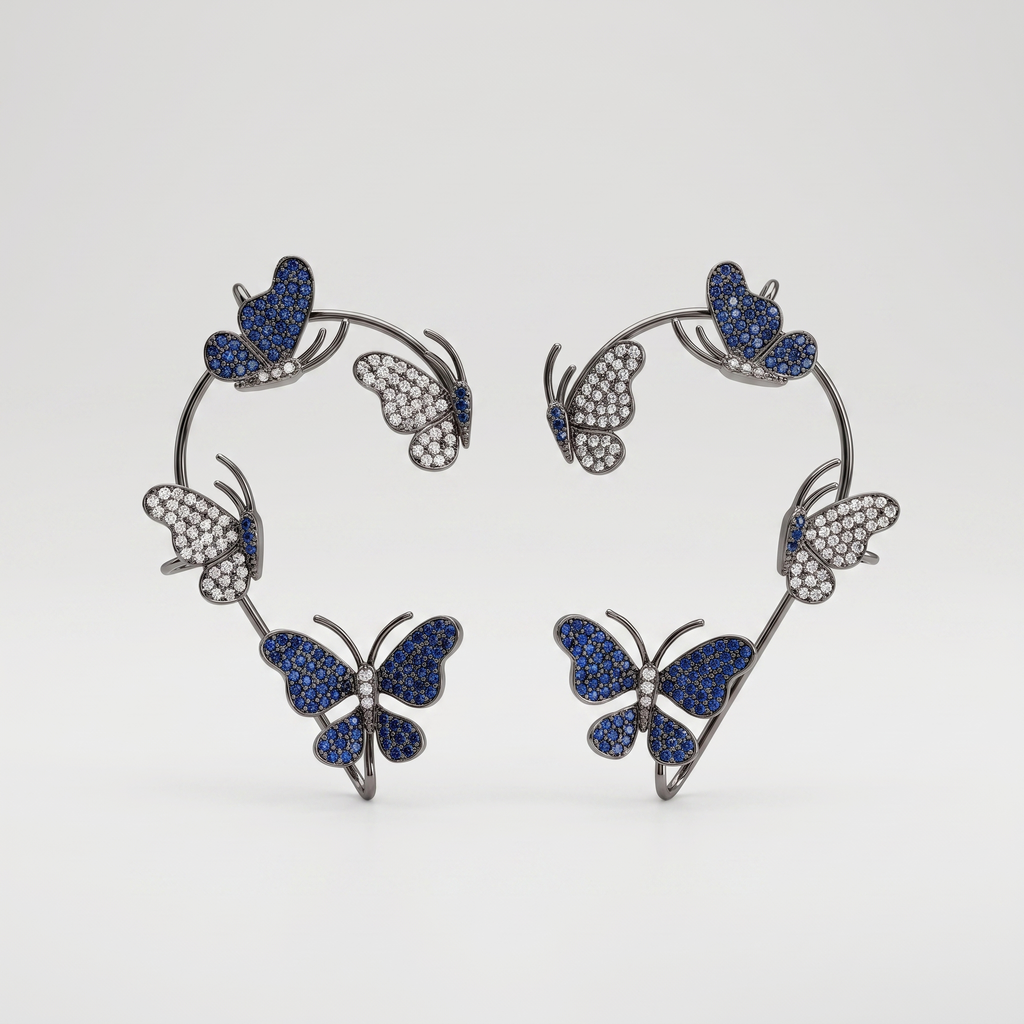 Midnight Flutter Ear Cuffs