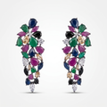 Aurora Mosaic Cascade Zircon Earrings