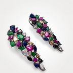 Aurora Mosaic Cascade Zircon Earrings