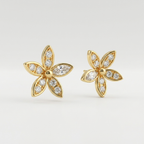Golden Blossom Spark Earrings | Anti-tarnish