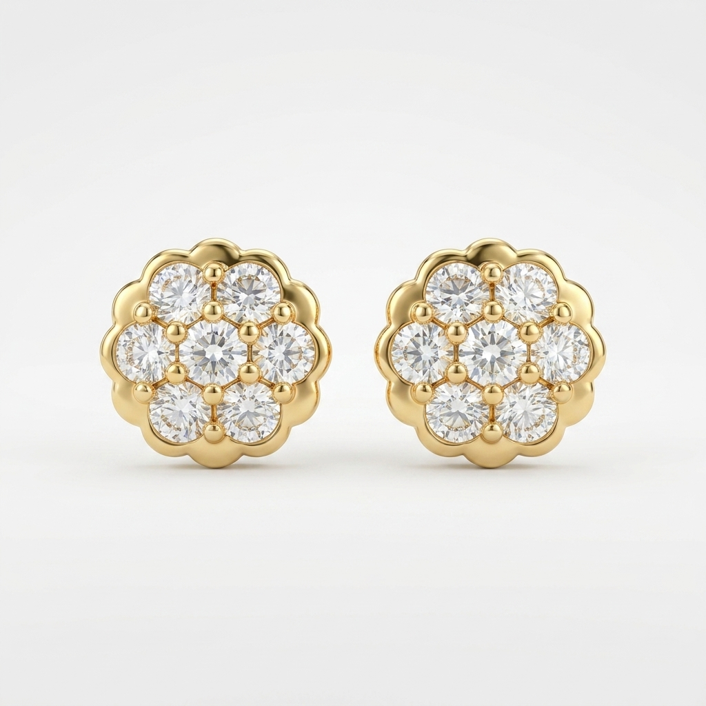 Aurelia Floral Stud Earrings | Anti-tarnish