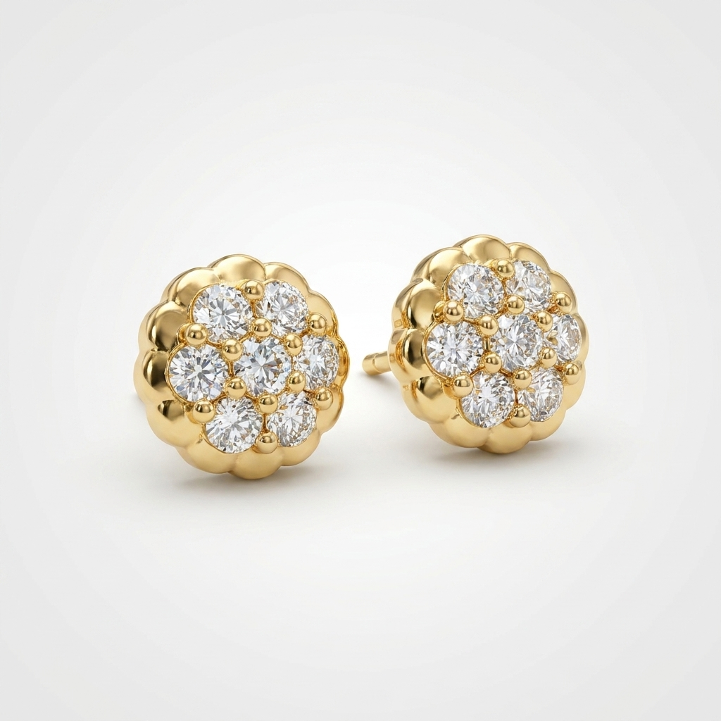 Aurelia Floral Stud Earrings | Anti-tarnish