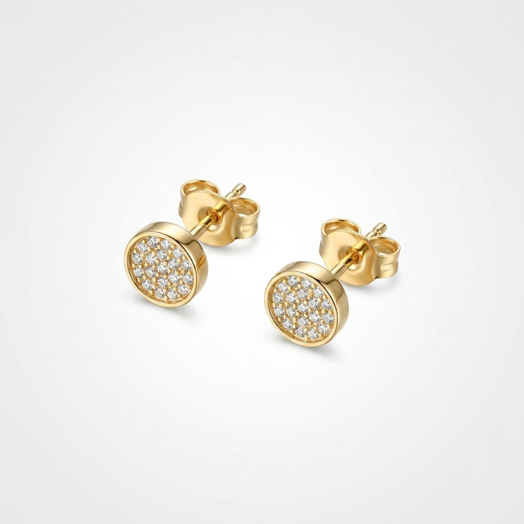 Stellar Pave Stud Earrings | Anti-tarnish