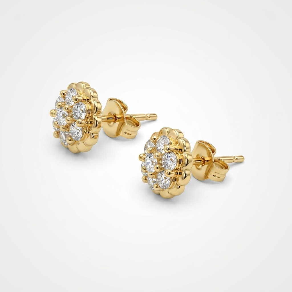 Aurelia Floral Stud Earrings | Anti-tarnish