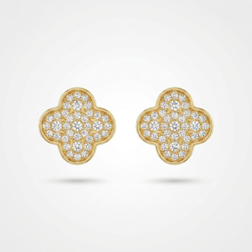 Clover Luxe Stud Earrings | Anti-tarnish