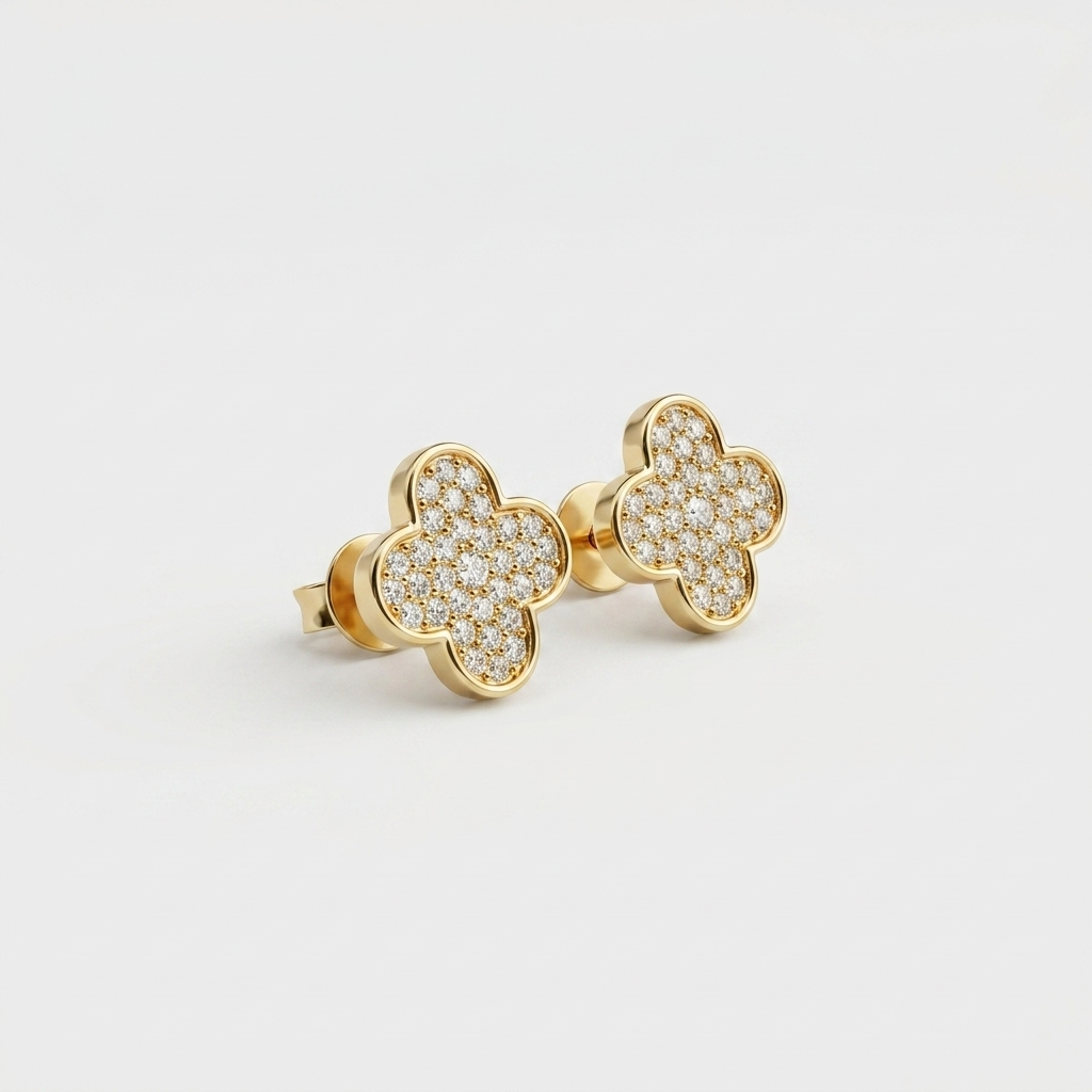 Clover Luxe Stud Earrings | Anti-tarnish