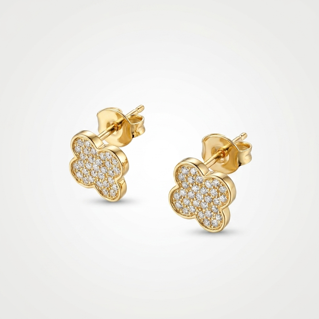 Clover Luxe Stud Earrings | Anti-tarnish