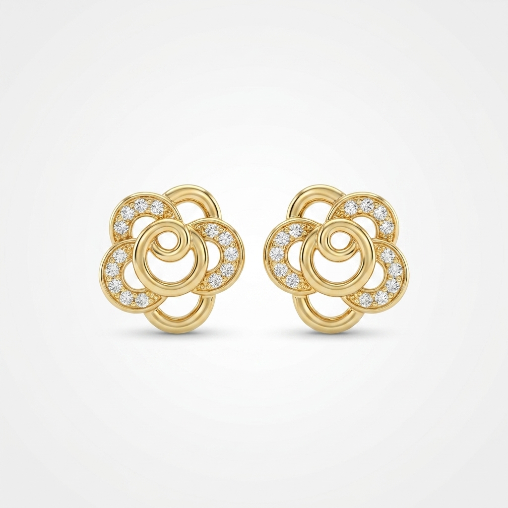 Elara Petal Stud  Earrings | Anti-tarnish