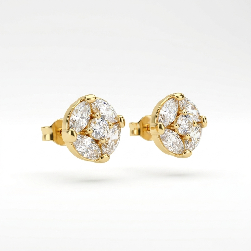 Celestial Petal Stud Earrings | Anti-tarnish