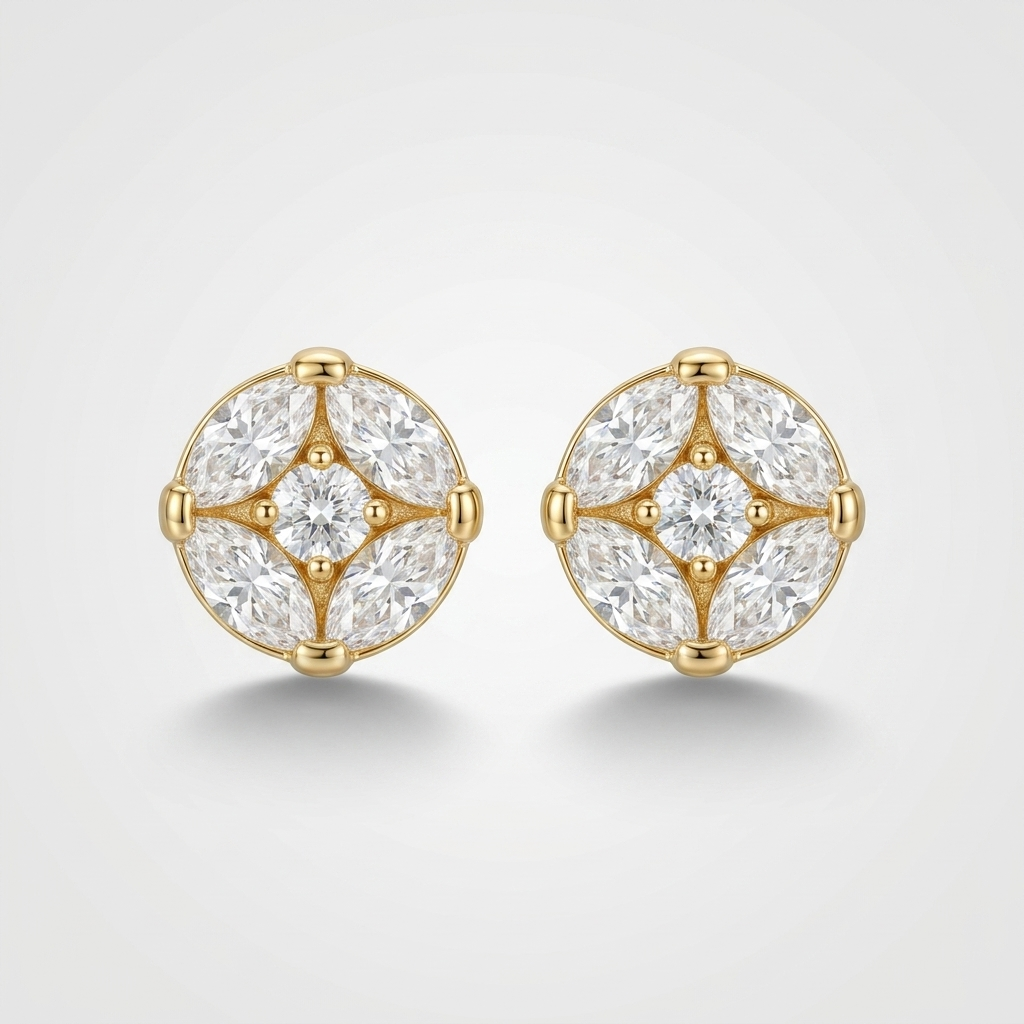 Celestial Petal Stud Earrings | Anti-tarnish