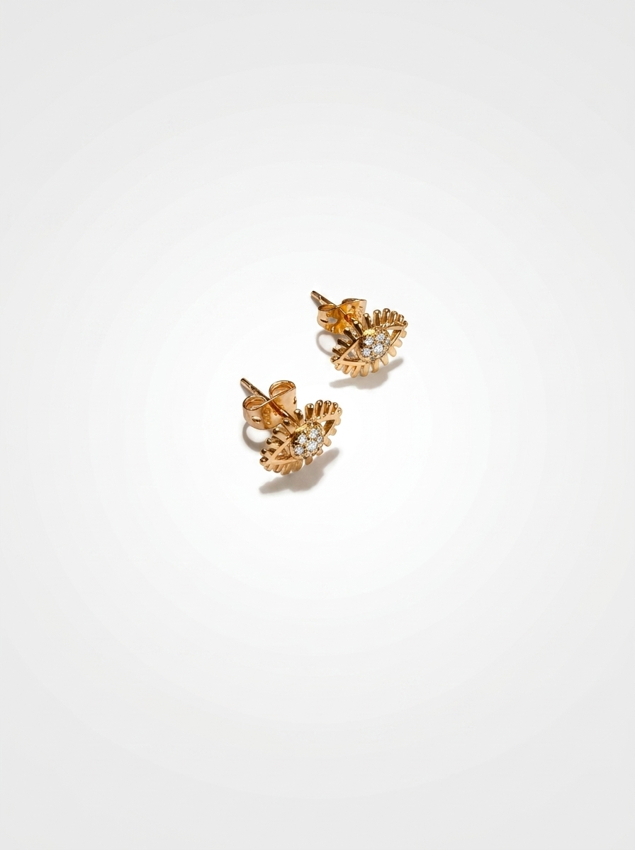 Celestial Evil Eye Stud Earrings | Anti-tarnish