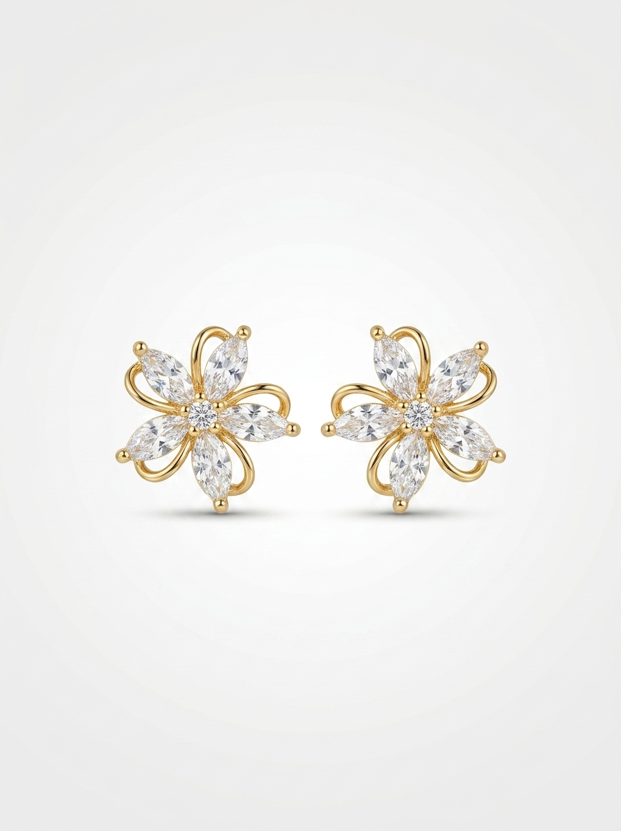 Ira Bloom Stud  Earrings | Anti-tarnish