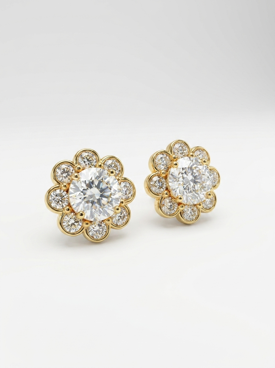 Noor Daisy Stud Earrings | Anti-tarnish