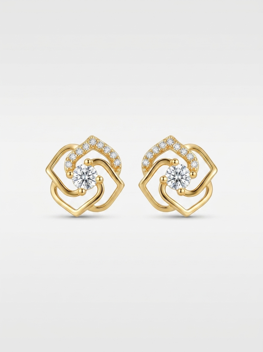 Celestia Twist Stud Earrings | Anti-tarnish