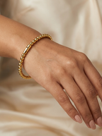 Gold Beaded Bangle | Anti-tarnish