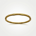 Gold Beaded Barrel Bangle | Anti-tarnish