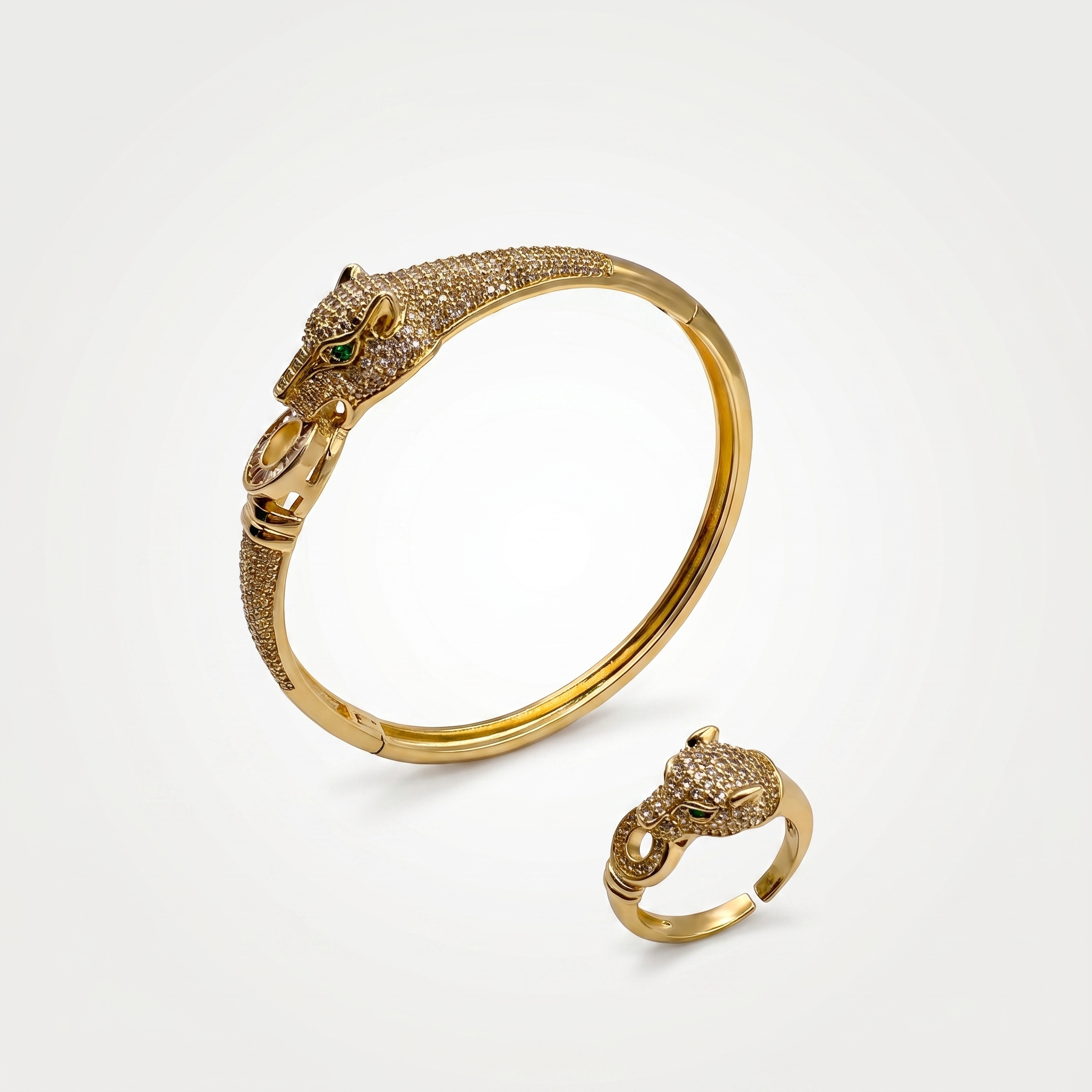 Panther Bangle & Ring Set | Anti-tarnish
