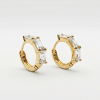 Elora Crystal Hoops | Anti-tarnish