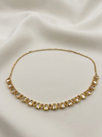 Emerald Cut Moissanite Necklace Set