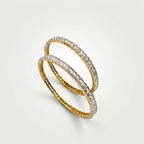 Princess Cut Crystal Bangles (Set of 2)