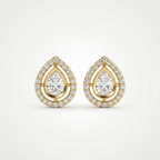 Pear Cut Moissanite Pendant Set