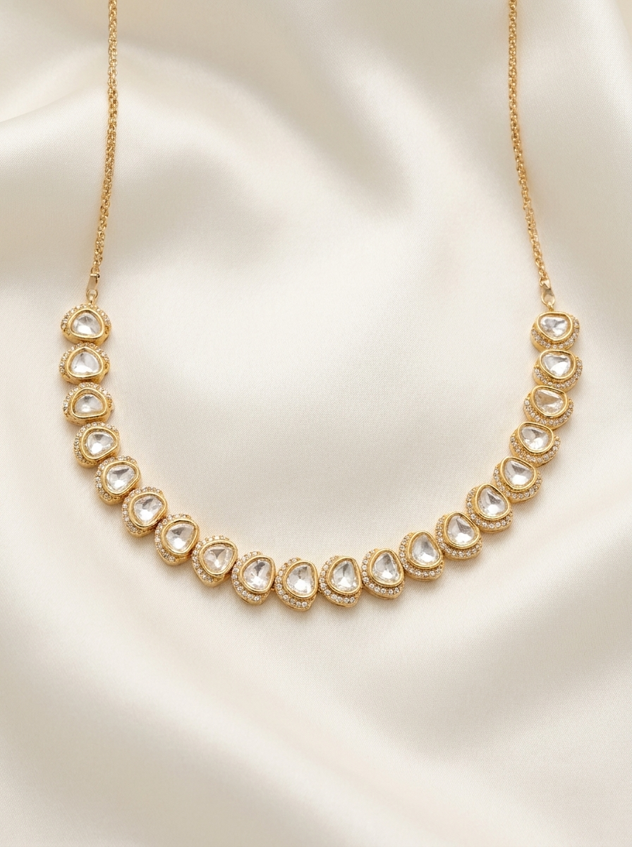 Pear Cut Moissanite Necklace Set
