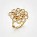 Moissanite Floral Statement Ring