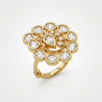 Moissanite Floral Statement Ring