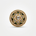 Emerald Enamel Floral Statement Ring