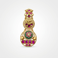 Traditional Ruby Green Stone Full Finger Ring