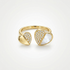 Luna Pearl Open Heart Ring |  Anti-Tarnish