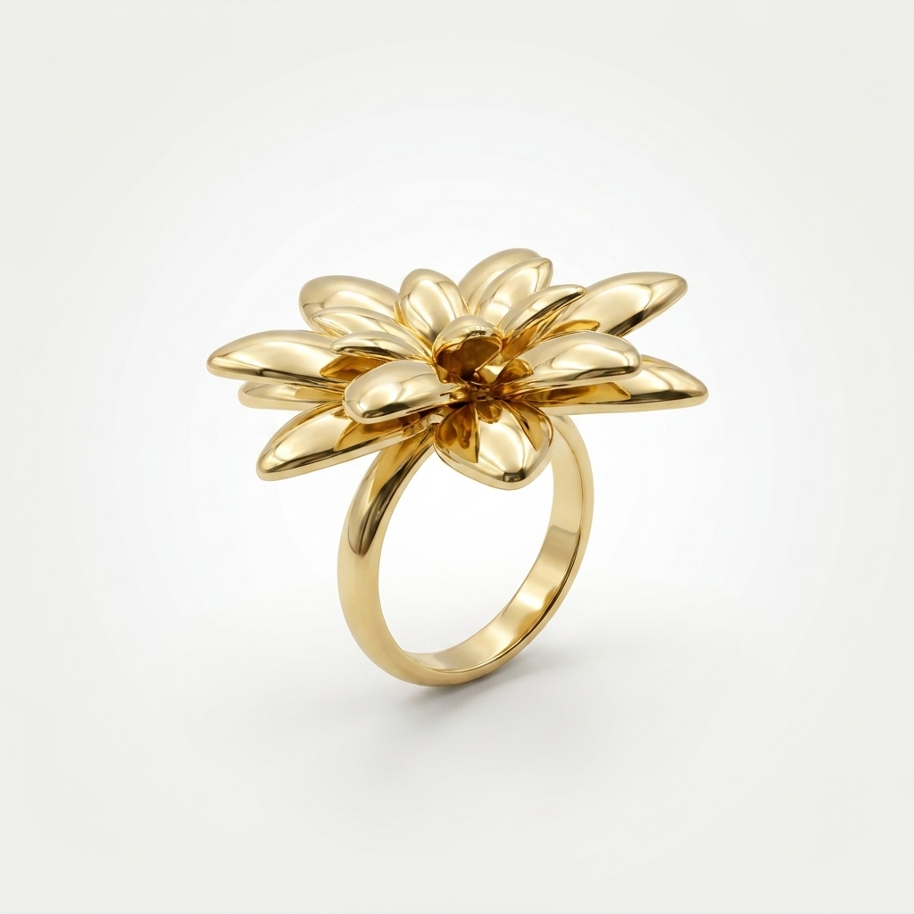 Gold Flower Ring |  Anti-Tarnish