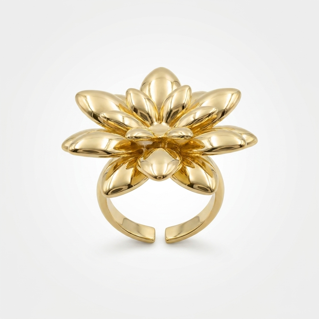 Gold Flower Ring |  Anti-Tarnish