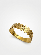 Gold Honeycomb Cuff Bracelet | Anti-tarnish