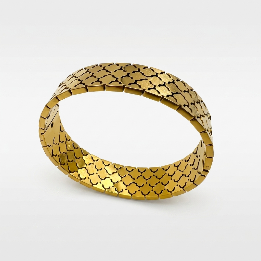 Gold Floral Textured Bracelet | Anti-tarnish